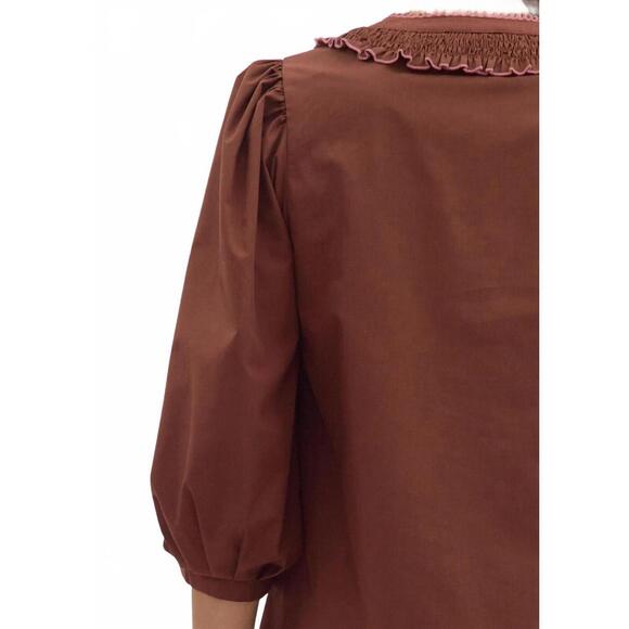 NEW ENTRO newberry mini dress in chocolate - Picture 7 of 7